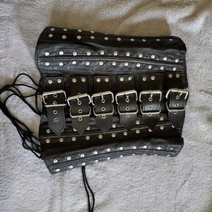 Leather corset studs straps goth punk